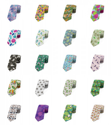 Ambesonne Exotic Modern Silky Feel Satin Men's Tie