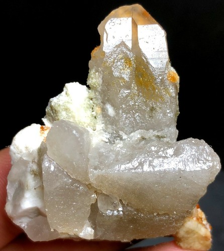 37g 1PC Brand new Rare Black SMOKY QUARTZ Crystal &Garnet Spessartine a624 - Picture 3 of 7