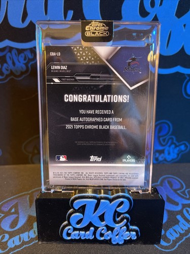2021 Topps Chrome Black Lewin Diaz Auto #CBA-LD - Picture 2 of 2