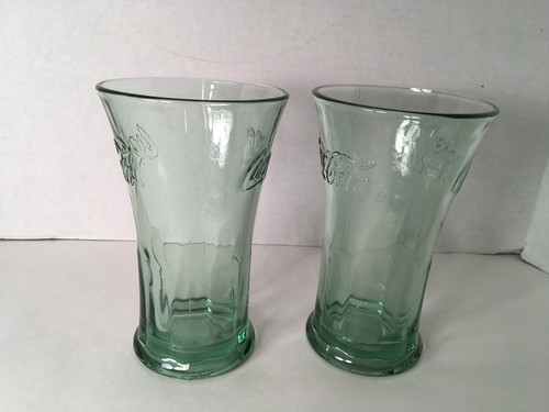 Vintage Libbey Coke COCA COLA Green Flared Glass Bell Tumbler 16 oz Heavy Glass - Picture 2 of 6