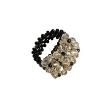 Beaded Handmade Flower Ring Size 8.5
