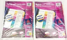 Avery Table of Contents Ready Index Reference Dividers 2 Packs 12 Total Sets