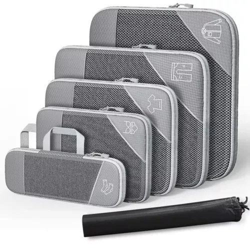 6Pcs Compression Packing Cubes Expandable Storage Travel Luggage Organizer Bags - Picture 20 of 20