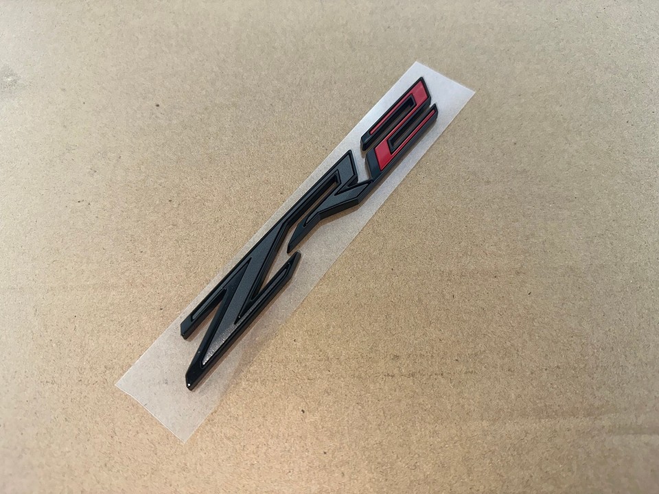 1Pc Black Red 2019-2024 Rear Tailgate ZR 2 Emblems Letter Badges - Foto 10