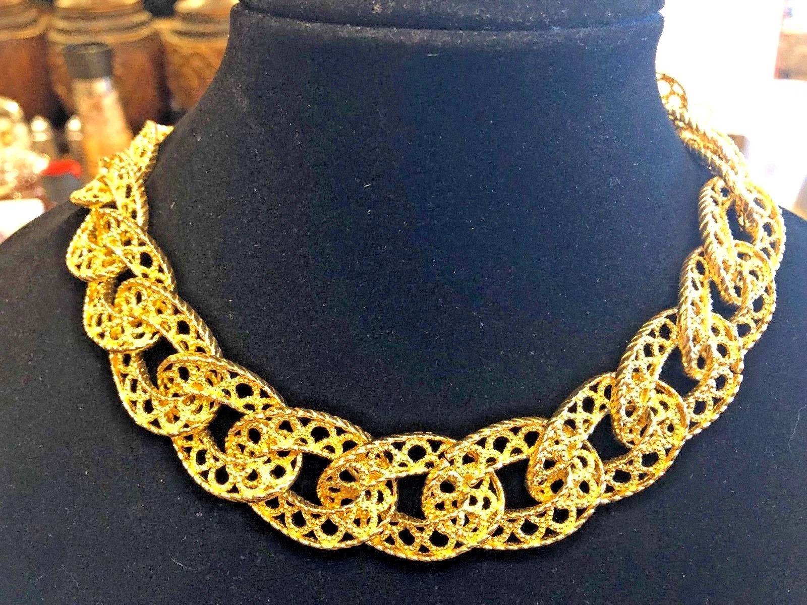 Collier chaîne entrelacée vintage collier Christian Dior 