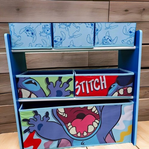 Stitch Scaffale Portagiochi con 6 Contenitori in Tessuto Disney - Foto 3 di 5