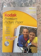 Kodak Premium Picture Paper For InkJet Printers 100 Sheets 8 1/2 x 11 High Gloss