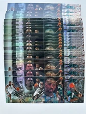 Lot of (33) Grant Hill 1997-98 Flair Showcase 4 Card Uncut Promo Sheet