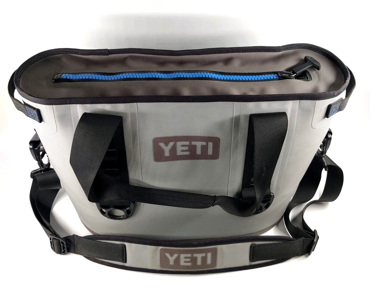 YETI Hopper 20 Soft Side Portable Cooler Bag Gray, blue trim | eBay