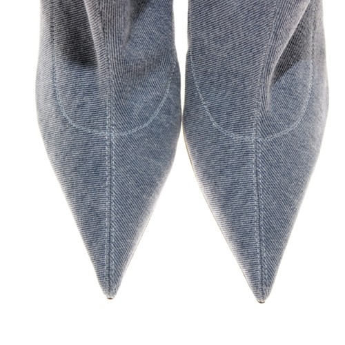 Gianvito Rossi NWB Ascent Zip Up Heeled Booties Size 39 US 9 Stonewash Denim - Picture 2 of 13
