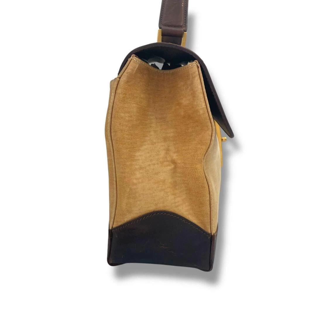 CELINE Borsa a mano donna borsa con patta girevole formale in pelle nylon