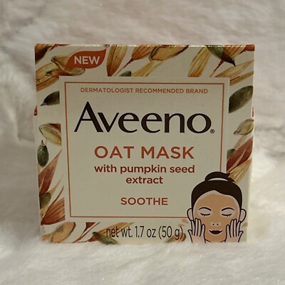 Aveeno OAT MASK with Pumpkin Seed Extract Glow 1.7oz New $8.99 + Free Ship BCOS