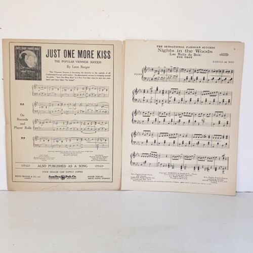 Antique 1923 Night In The Woods Sheet Music Fox Trot by Harold DeBozi - Picture 3 of 11
