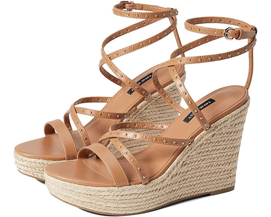 【NINE WEST】Dotime Espadrille ウェッジサンダル Dotime Espadrille Wedge Sandals – Nine West