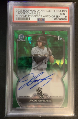 2023 Bowman Draft Sapphire - Jacob Gonzalez 1st Bowman Green Auto 