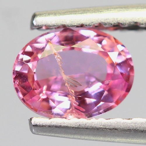 0.86Cts Natural Flawless Ceylon Padparadscha Sapphire Loose Oval Shape Gemstone - Picture 7 of 9