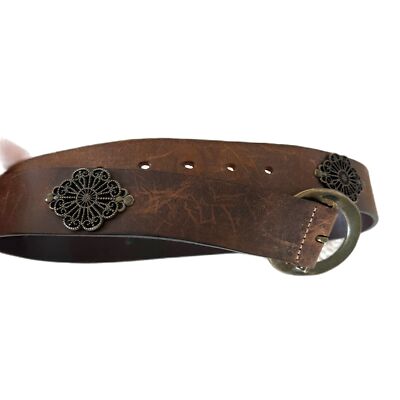 GAP Dark Brown Leather Belt Size S Leather Belt | Gap main image 2