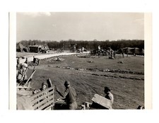 WWII WW2 Original Photo Soldiers Building the Tent City 1940s READ 