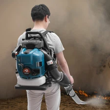 75.6CC 4-Stroke Gas Backpack Leaf Blower with Adjustable Speed & Comfort