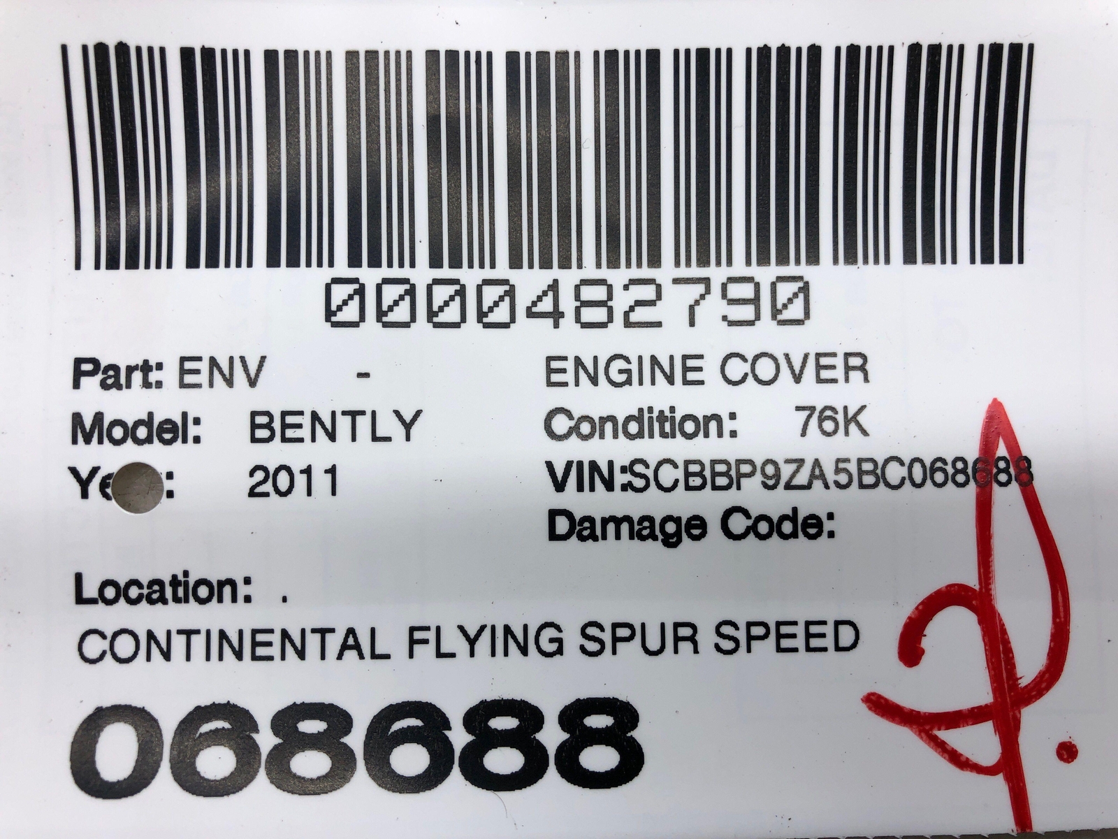 Bentley Continental Flying Spur Speed 2006-2012 Front Cover panel
