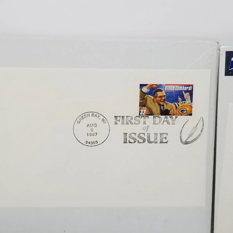 1997 First Day of Issue - Halas Bryant Warner Lombardi - Stamp Envelope USPS NEW - Image 4 of 4
