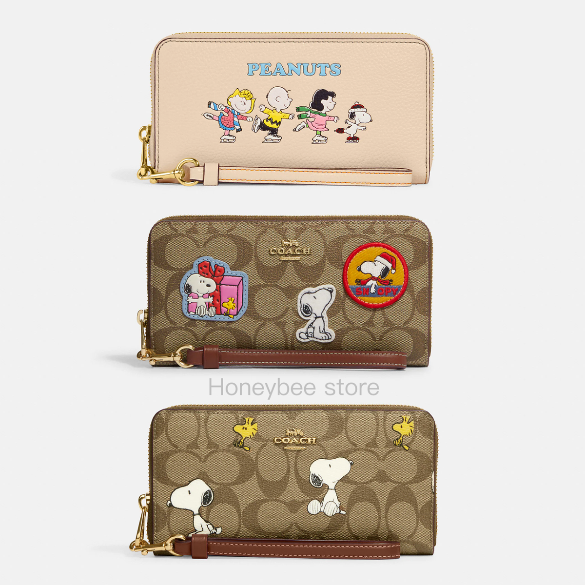 NWT Coach X Peanuts Long Zip Around Wallet With Snoopy NWT Coach X Peanuts Long Zip Around Wallet With Snoopy