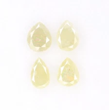 1.02ct Light Yellow Pear Cut Polished Diamond for Wedding Jewelry