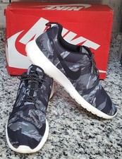 NIKE Size 12 Rosherun GPX Black Grey Camo Air Max React Shoes 555445 001 w/Box!
