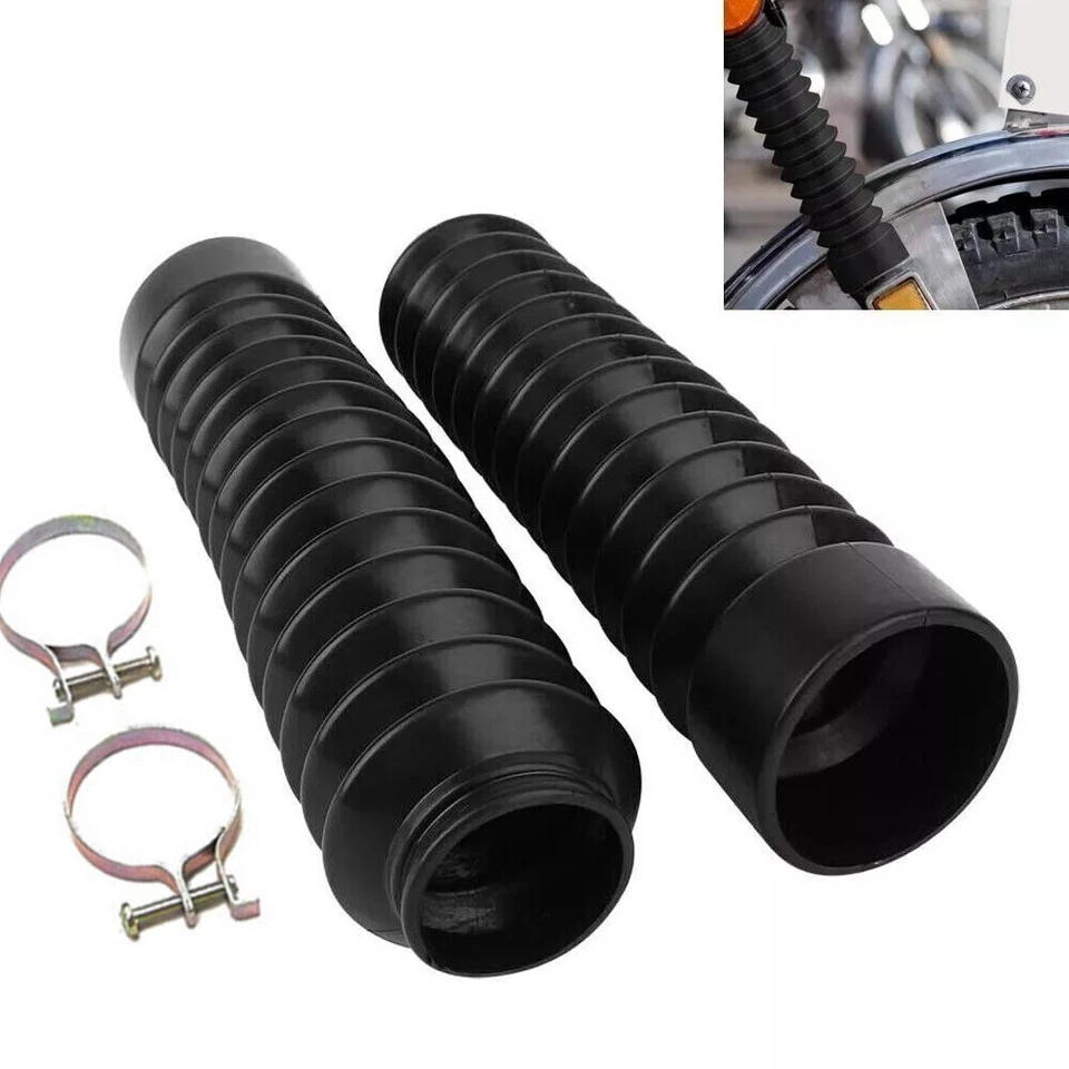 35mm Motorcycle Scooter Front Fork Dust Cover Rubber Boots Fork Shock Absorber Foto 2 de 4