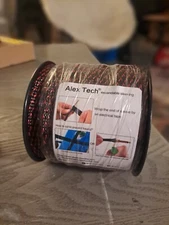 1" Black/Red PET Expandable Braided Cable Sleeve - 100ft - Alex Tech