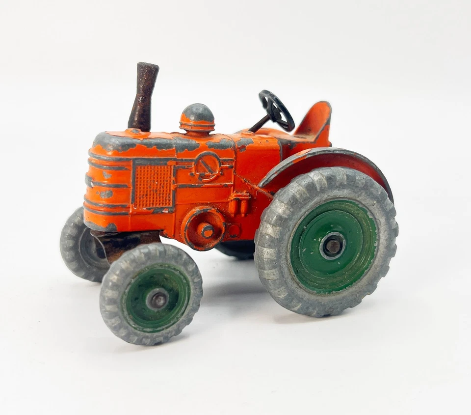 Tractor Dinky Toys 1954 Orange Field Marshall #301 ruedas verdes - ¡Variante RARA! Foto 2 de 4