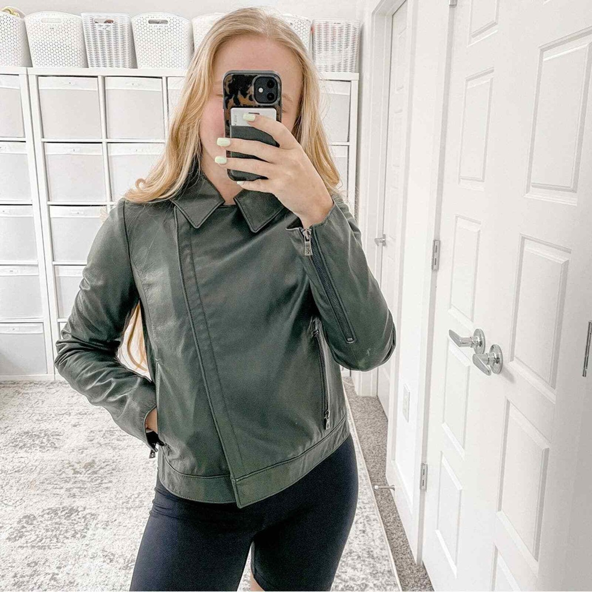 トリーバーチ　レザージャケット Tory Burch Harper Leather Moto Asymmetrical Jacket | eBay