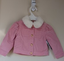 Oshkosh Bgosh Corduroy Pink Jacket with Sherpa Collar Size 18 months New w Tags