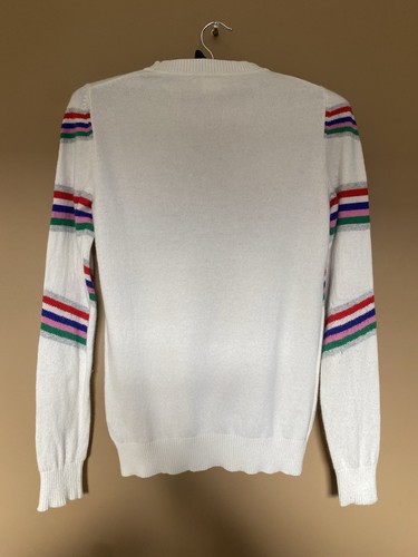 BODEN ESTELLA WHITE UNION JACK CASHMERE MIX SWEATER S - Picture 6 of 9