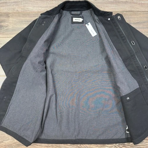 Taylor Stitch Mens 42 LARGE Cinder Jacket Coal Dry Wax Cotton Canvas Utility NWT image 10