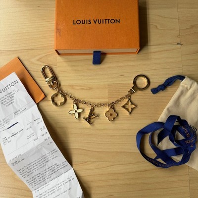 Louis Vuitton Fleur De Monogram Taschenanhänger Gold Hardware Gebraucht M65111 Mit Quittung