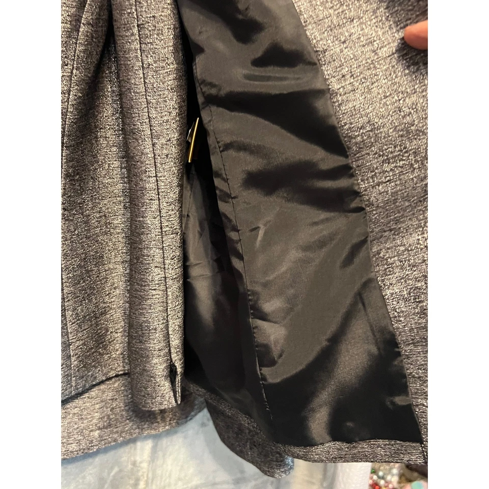 Kasper Skirt Suit Set Embellished Metallic Party Career Jacket Size 14 - Image 4 of 4