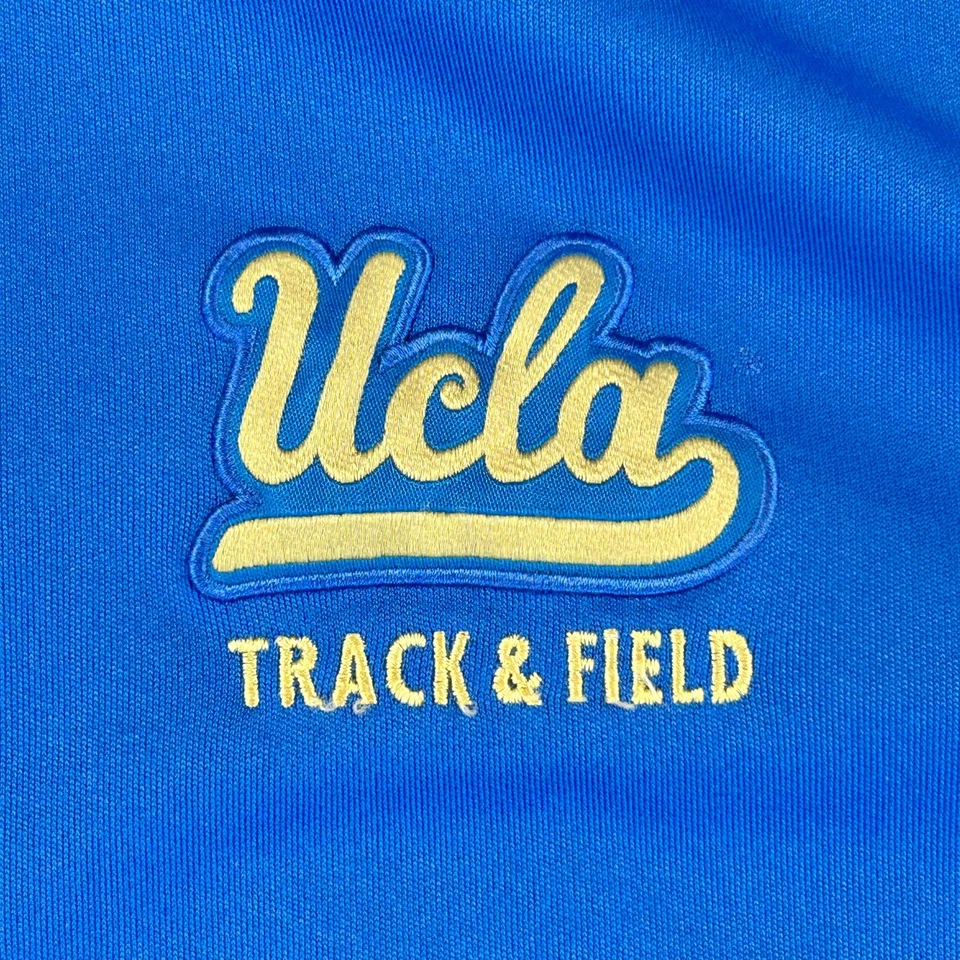 UCLA Bruins Jacket Mens Large Blue Adidas Player Team Issue Track Field Zip Logo - Image 4 of 4