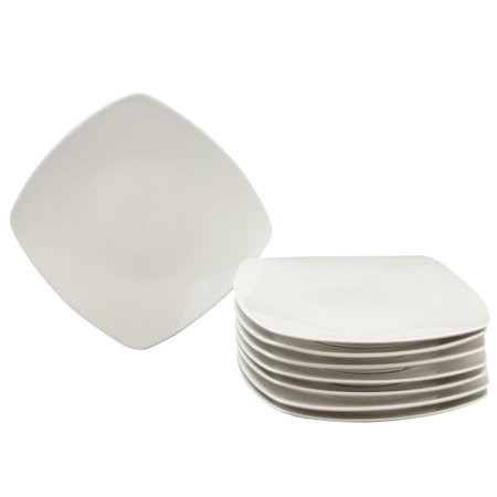 Gibson Zen Buffetware 10.75 in. Dinner Plate Set White 108041.08 | Quill - Picture 1 of 2