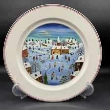 Villeroy & Boch Naif Christmas Luxembourg Chop Plate 12” Round Serving Minty