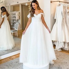 Boho Sweetheart Wedding Dresses Chiffon Pleated A-line Bridal Gowns Sweep Train