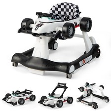 Image of 4-in-1 Baby Walker Foldable Activity Push Walker with Adjustable Height & Speed