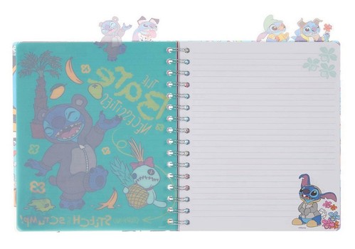 Disney Stitch Tab Journal Notizbuch, spiralgebunden, 96 linierte Seiten 8”x7” NEU - Bild 2 von 3