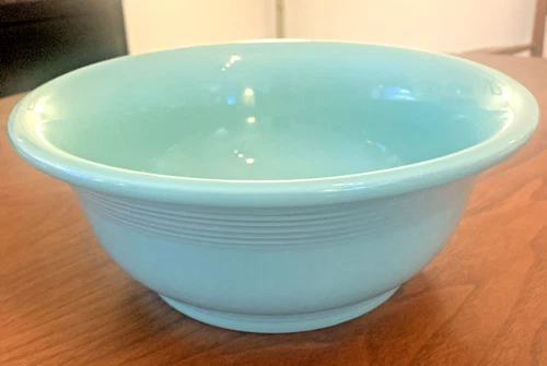 Fiesta Ware Homer Laughlin Serving Bowl Vintage Turquoise 9" Diameter 4” Depth