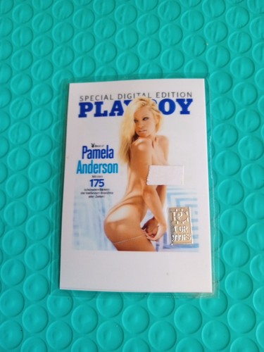 Pamela Anderson #9 Hand Made Card / 1 Grain .999 Silver / RARE - Picture 2 of 3