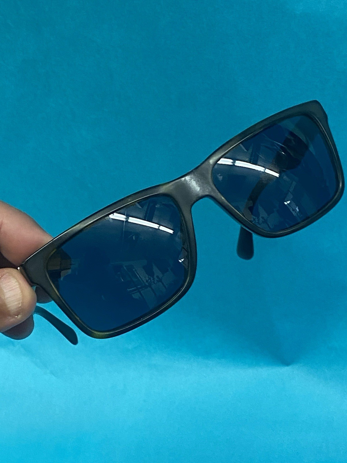 PRADA SPR 19S Sunglasses HAQ-5P2 59mm Blue Lenses Tortoise Frame Made in Italy thumbnail 7