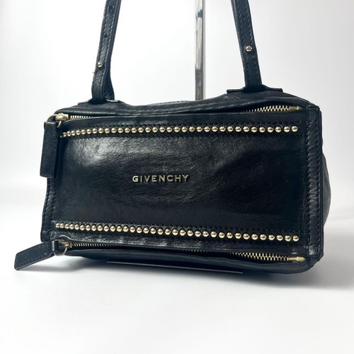 Givenchy Pandora Studded Mini Leather Shoulder Bag Black From Japan
