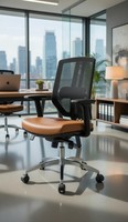 Ergonomischer BüRostuhl Mit Verstellbaren Armlehnen Und Drehfunktion