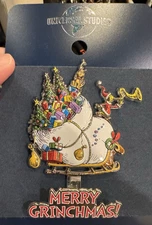 Grinch Sleigh Jumbo Pin Universal Studios Grinchmas 2025 Stole Christmas