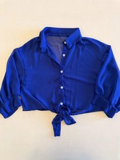 Second Hand Never Worn Sheer Royal Blue Cropp...